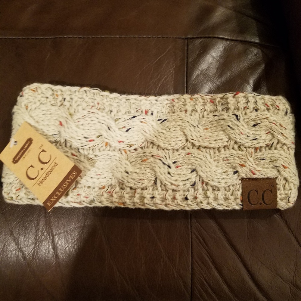 C.C. Headband Confetti Color Sherpa Lined